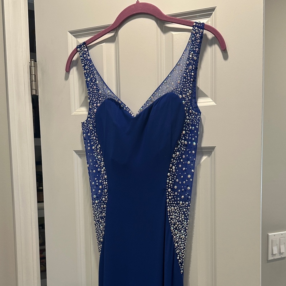 Jovani Elegant Blue Evening Gown worn once in perfect condition - Picture 6 of 13